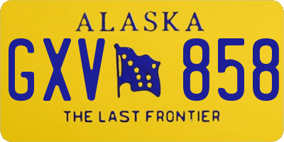 AK license plate GXV858