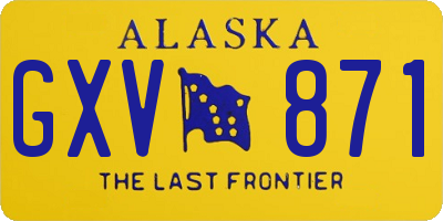 AK license plate GXV871