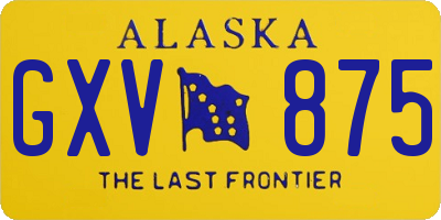 AK license plate GXV875