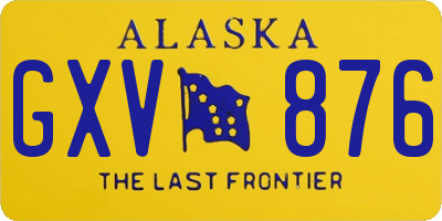 AK license plate GXV876