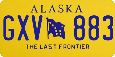 AK license plate GXV883