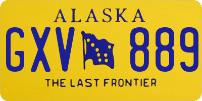 AK license plate GXV889