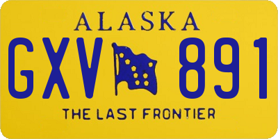 AK license plate GXV891