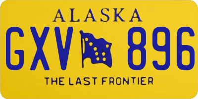 AK license plate GXV896