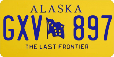 AK license plate GXV897