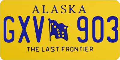 AK license plate GXV903