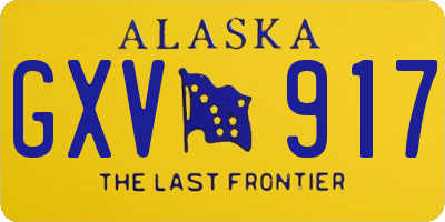 AK license plate GXV917