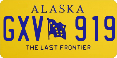 AK license plate GXV919