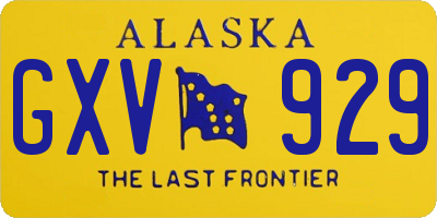 AK license plate GXV929