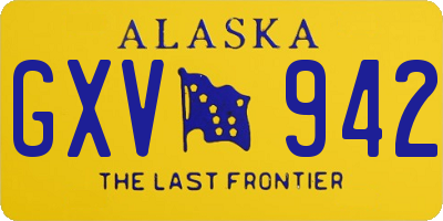 AK license plate GXV942
