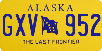 AK license plate GXV952