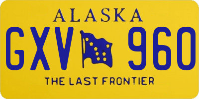 AK license plate GXV960