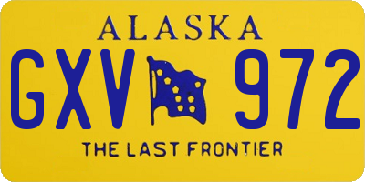 AK license plate GXV972