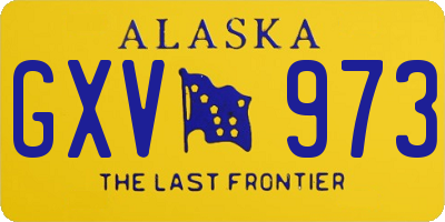 AK license plate GXV973