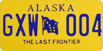 AK license plate GXW004