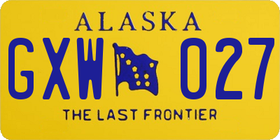 AK license plate GXW027