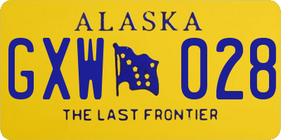 AK license plate GXW028