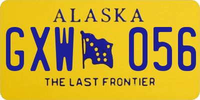 AK license plate GXW056