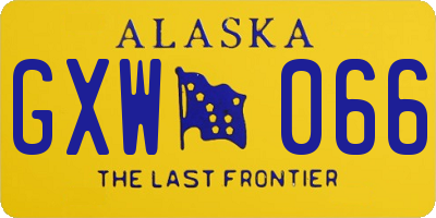 AK license plate GXW066