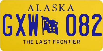 AK license plate GXW082