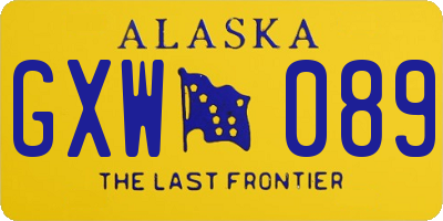 AK license plate GXW089