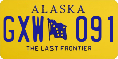 AK license plate GXW091