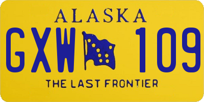 AK license plate GXW109