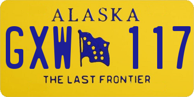 AK license plate GXW117