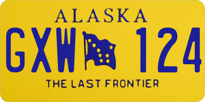 AK license plate GXW124