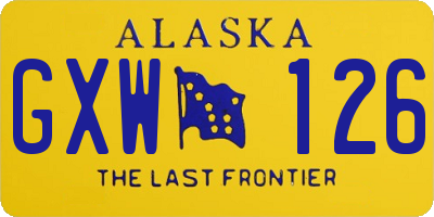 AK license plate GXW126