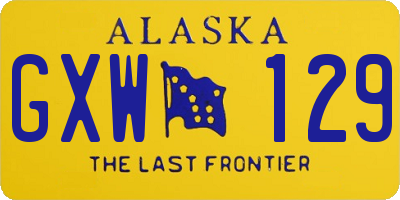 AK license plate GXW129