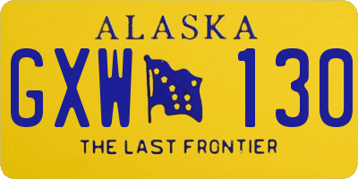 AK license plate GXW130