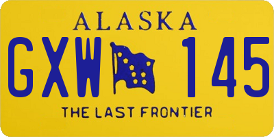AK license plate GXW145