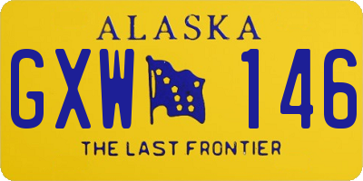 AK license plate GXW146
