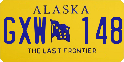 AK license plate GXW148
