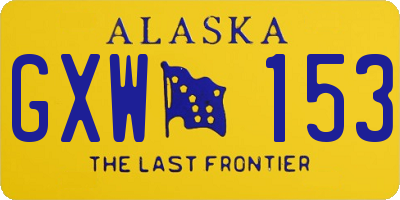 AK license plate GXW153