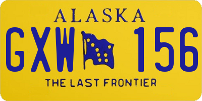 AK license plate GXW156