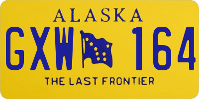 AK license plate GXW164