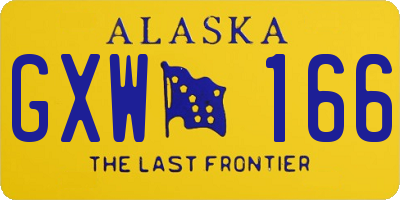 AK license plate GXW166