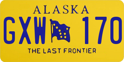 AK license plate GXW170