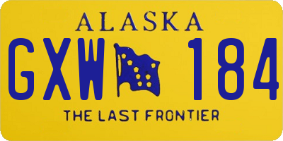 AK license plate GXW184