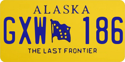 AK license plate GXW186