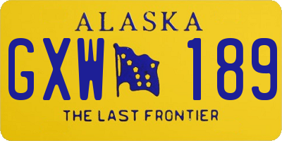 AK license plate GXW189