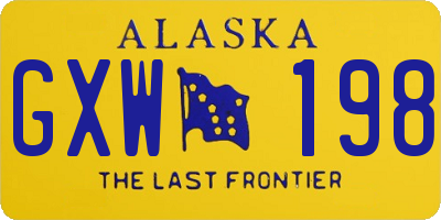 AK license plate GXW198