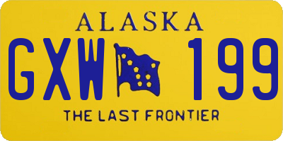 AK license plate GXW199