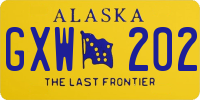AK license plate GXW202