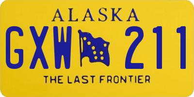 AK license plate GXW211