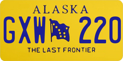 AK license plate GXW220