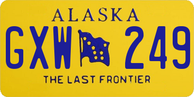 AK license plate GXW249