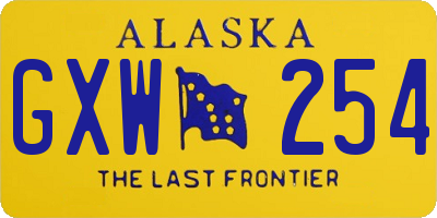 AK license plate GXW254